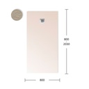 Plato de Ducha Silex Pizarra Blanco Roto 800 mm