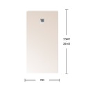 Plato de Ducha Silex Liso Blanco Roto 700 mm