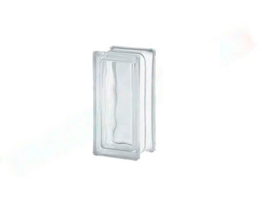 [BLOQ-P02] Medio Pavés Neutro Ondulado Transparente 80 mm