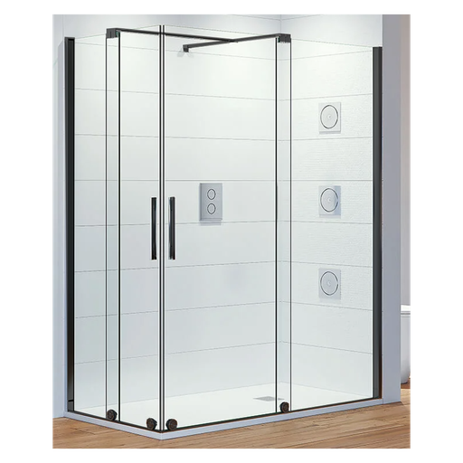 [ECO-P004] Angular para Ducha Eos 40 1950 mm Perfil Negro Mate