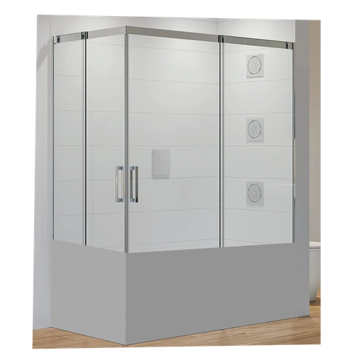 [ECO-P002] Angular para Bañera Hydra 1550 mm Perfil Plata Brillo