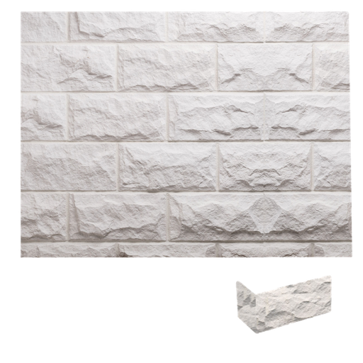 [VERNI-201] Caja Esquina Pirineos Blanco 1x14x14x28 (+/- 0,9 ml)