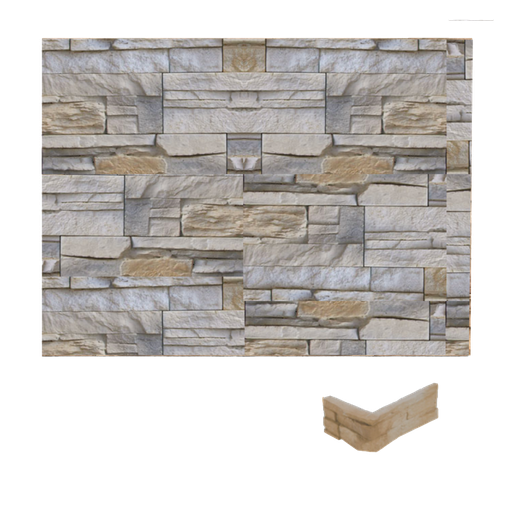 [VERNI-194] Caja Esquina Saliente Varadero Gris 2,5x10x17x30 (8 ud)