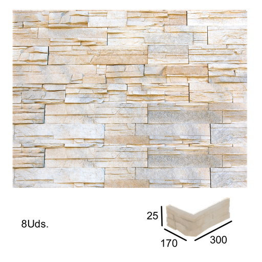 [VERNI-195] Caja Esquina Saliente Varadero Torcaz 2,5x10x17x30 (8 ud)