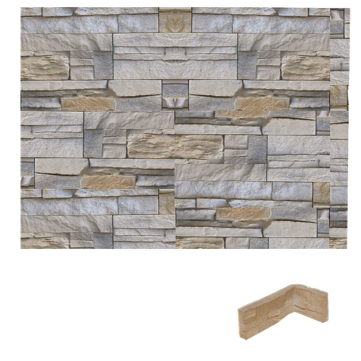 [VERNI-198] Caja Esquina Entrante Varadero Gris 2,5x10x14x27 (8 ud)