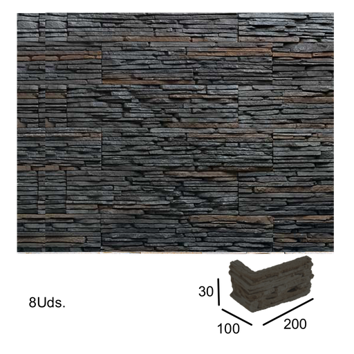 [VERNI-207] Caja Esquina saliente Laredo Magma 3x12,5x10x20 (+/- 1 ml)