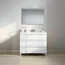 Mueble Natalia Blanco con 3 Cajones Nº 70 con Patas y Lavabo