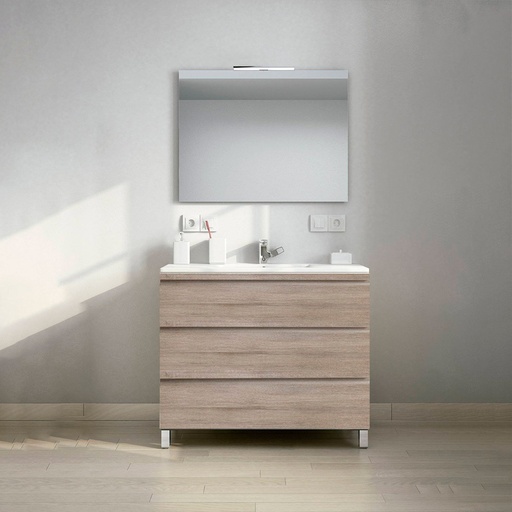[AVI-P012] Mueble Natalia Madera con 3 Cajones Nº 68 con Patas y Lavabo