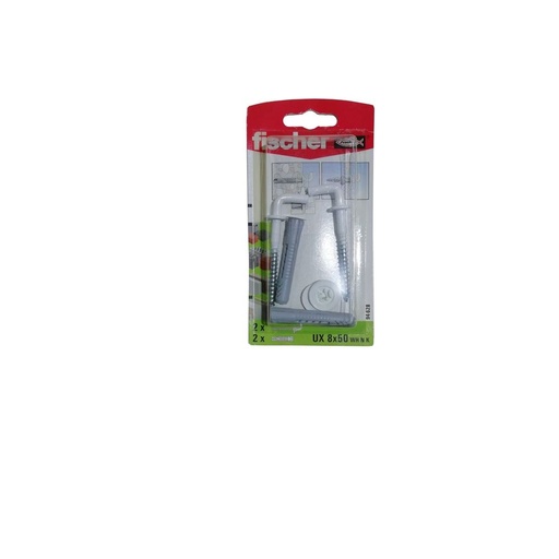 [FISCHER-17] L Metálica Blanca con Taco UX 8x50 mm WH NK 