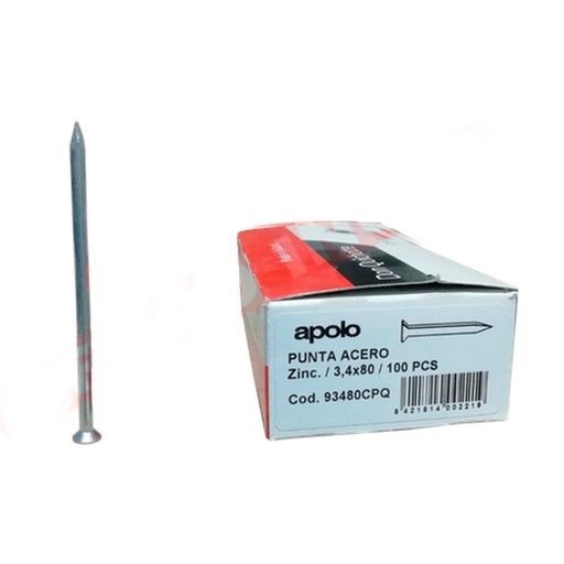 [CELO-P130] Caja de Puntas de Acero con Cabeza Plana 3,4 mm DQ DIN