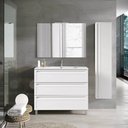 Mueble Marina Blanco con 3 Cajones nº 70 con Patas y Lavabo 80 CM