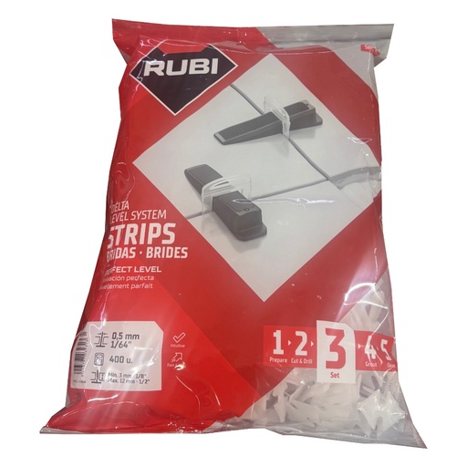 [RUB-612] Bolsa Bridas Delta Level 3-12 mm 0,5 mm (400 uds) Ref. 03931