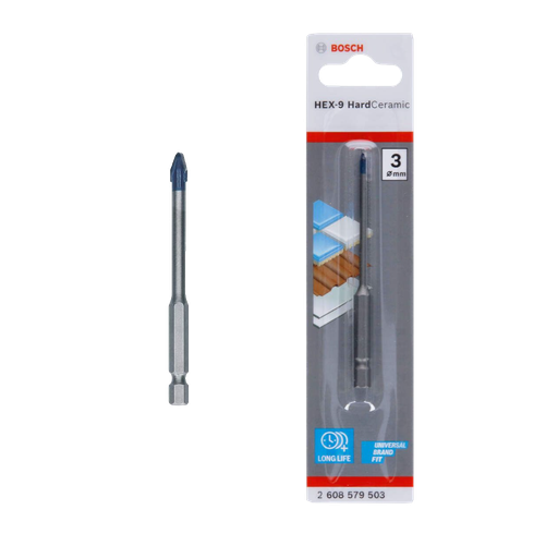[BOSCH-P114] Broca Para Azulejo HEX-9 Hard Creramic 90 mm