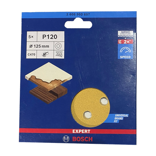 [BOSCH-P149] Hojas de Lija Excéntrica Best Wood 125 mm 8 perf. (5 ud)