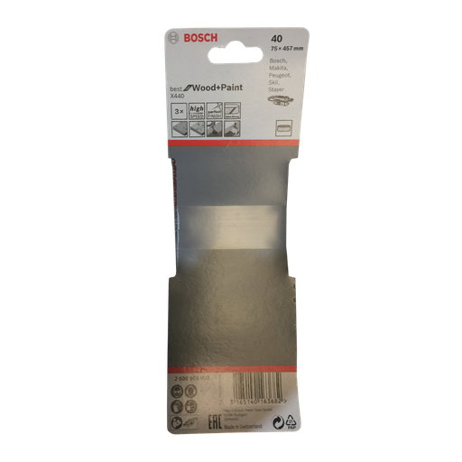 [BOSCH-P168] Bandas de Lija 75x457 mm (3 ud)