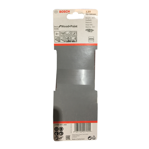 [BOSCH-P171] Banda de Lija Best Wood 75x533 mm (3 ud)
