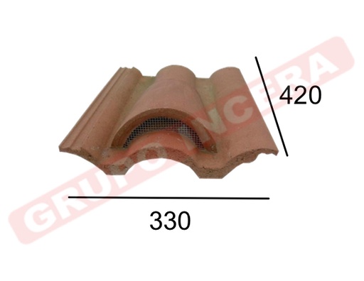 [TEJ-124] Teja de Ventilación Gredos Masa Roja (onda pequeña)