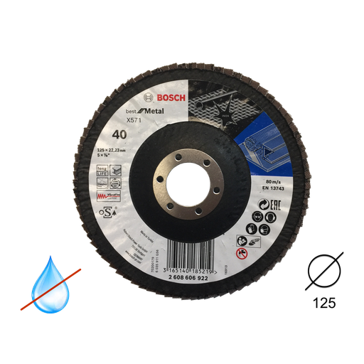 [BOSCH-P261] Disco de Láminas Cónico X571 Para Metal 125 mm