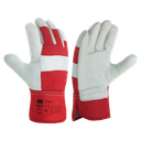 Guante Mixto Flor Vacuno de Lona Roja Talla 9 Ref. 788PR