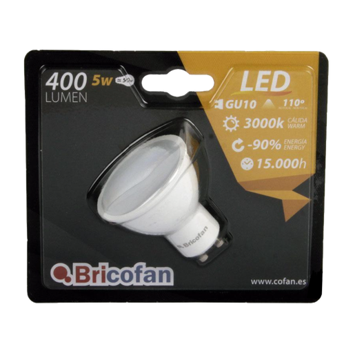 [COFAN-411] Lampara Led Gu-10 5 W 110º 400LM 5000K