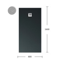 Plato de ducha Silex Pizarra Nature Negro 800*1600 mm