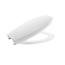 Asiento y Tapa Victoria Lacados Blanco con Bisagra Acero Inox Blanco