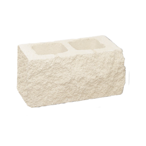 [PRE-LO63] Bloque Rugoso Blanco 3 Caras 39x19x19