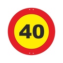 Señal Vial Metálica Límite Velocidad 40 Km