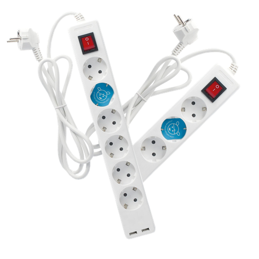[GSC-P20] Regleta Blanca + 2 USB 1,4 mt