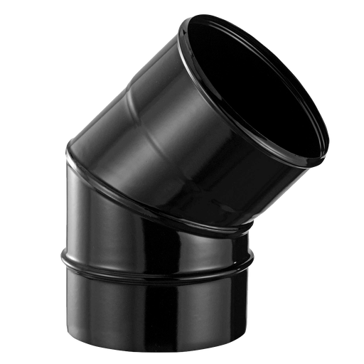 [INOX-71] Codo Vitrificado Negro Mate 45º S/P Ø150 (CVNM45150)