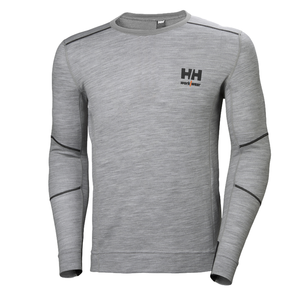 Camiseta HH Lifa Merino Cuello Redondo 930 Gris Ref.75106