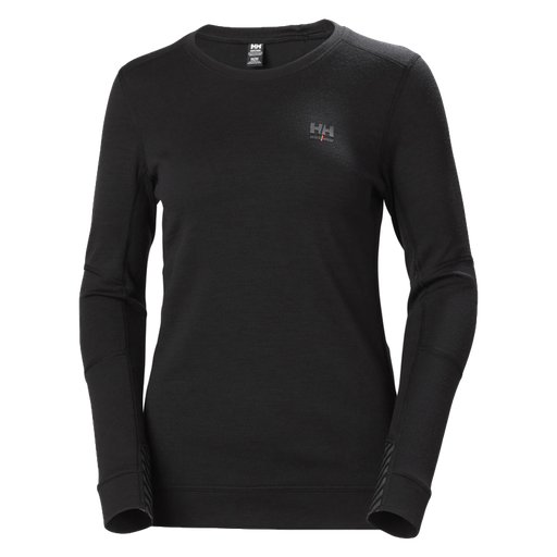 [HH-P385] Camiseta Mujer HH Lifa Merino Cuello Redondo 990 Negro Ref.75209