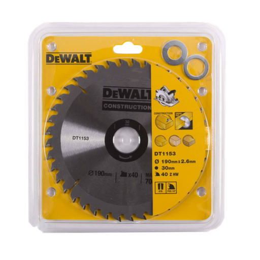 [STAN-376] Hoja de Sierra Circular para Madera y Plástico 216x2,6 Ø30 mm 40 Dientes Ref. DT-1155-QZ