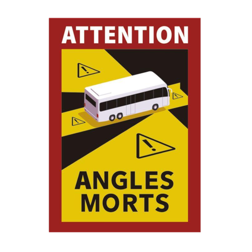 [COFAN-1059] Etiqueta Adhesiva "Attetion Angles Morts" para Autobuses Ref. 21201026