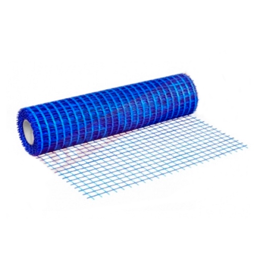 [MALL-10] Rollo Malla Mortero Fibra de Vidrio Azul 90 Grs
