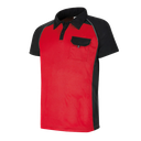 Polo Manga Corta Rojo/ Negro Talla L Ref. 1288-POLRN