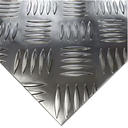 Chapa de Aluminio Lagrimada 2 x 1 mt 4 mm