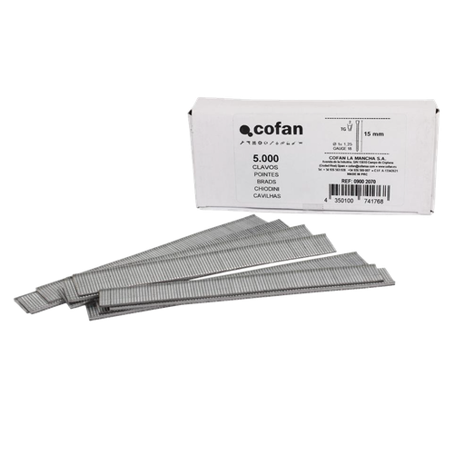 [COFAN-P1154] Caja de Clavos 1 x 1,25 mm (5.000 uds) para Clavadora Neumática