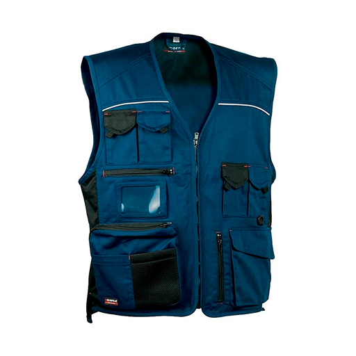 [COFRA-003-48] Chaleco Expert V016 Azul Marino/Negro Talla 48