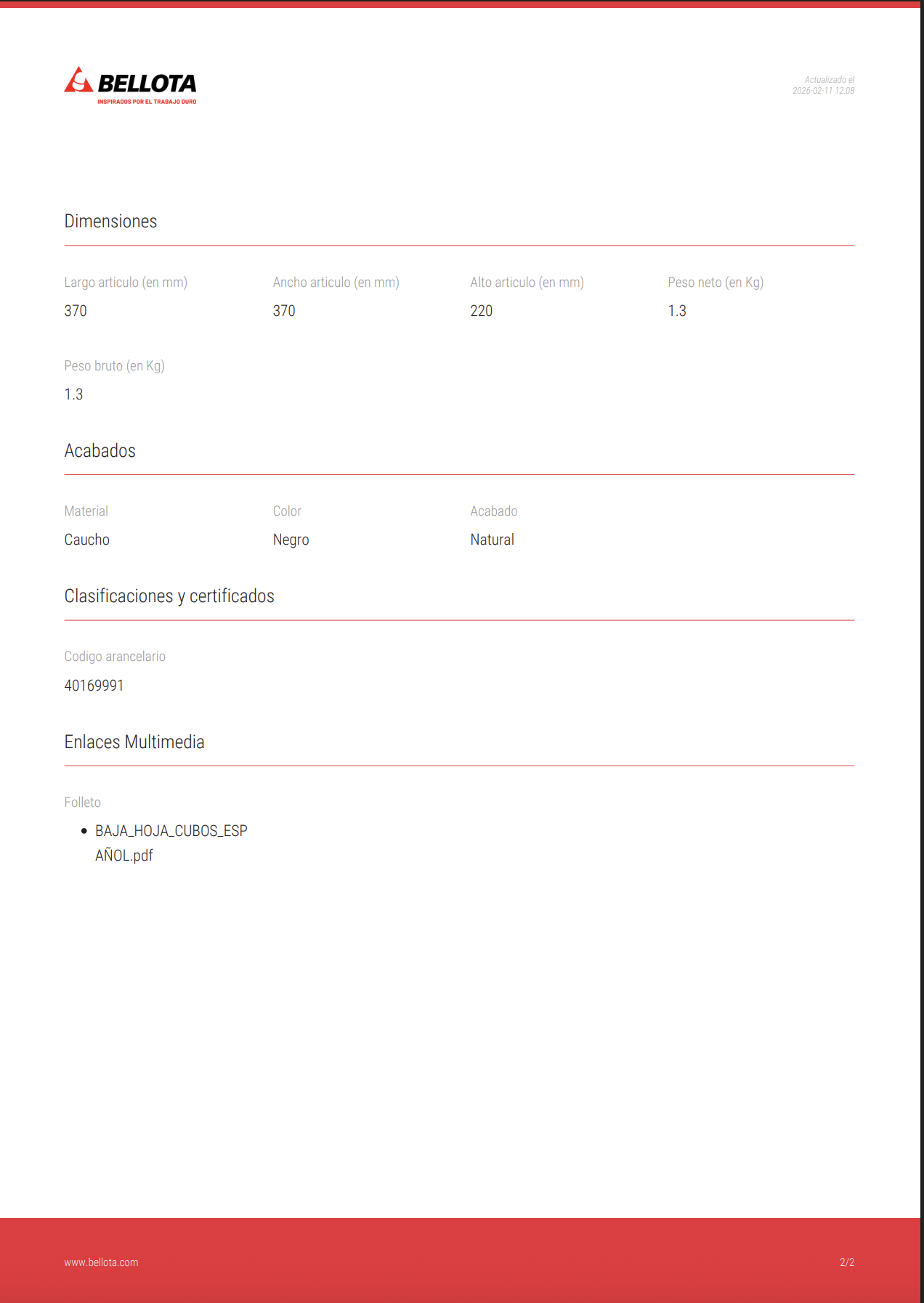 Despiece de Amoladora a Batería Li-Ion 18 V 115 mm Ref. 50003204