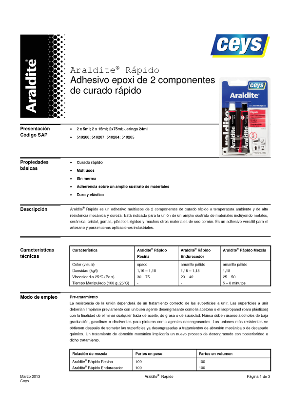 Adhesivo PVC Presión Ficha Técnica 1