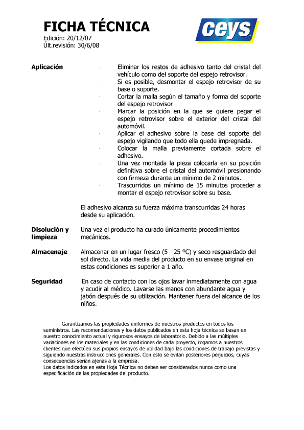 Retrovisores Jeringa 1 Gramo Ficha Técnica 2