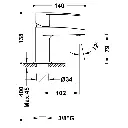 Monomando de Lavabo FLAT-Tres Cromado Ref.20410301.webp