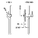 Monomando Empotrado Max-Tres Cromado para Inodoro Ref.134123.webp