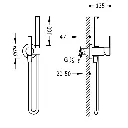 Monomando Empotrado Lex-Tres Cromado para Inodoro Ref. 181223.webp