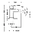 Monmando de Bidé Flat-Tres Cromado Ref. 22012001.webp