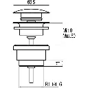 Válvula Simple Rapid Click-Clack Cromada para Lavabo Ref.161840.webp