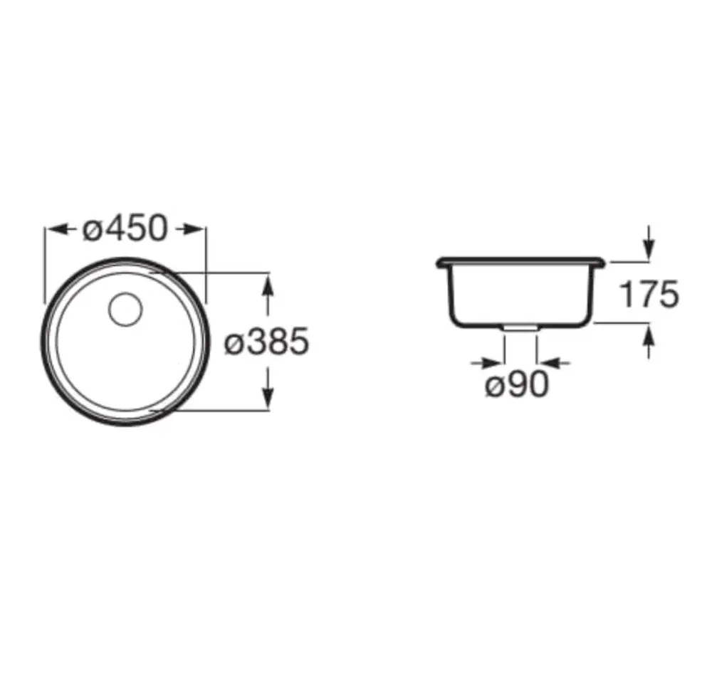 Fregadero Inox Redondo 450*450*175.webp