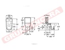 Inodoro Completo Meridian Blanco Movilidad Reducida 750 mm Medidas