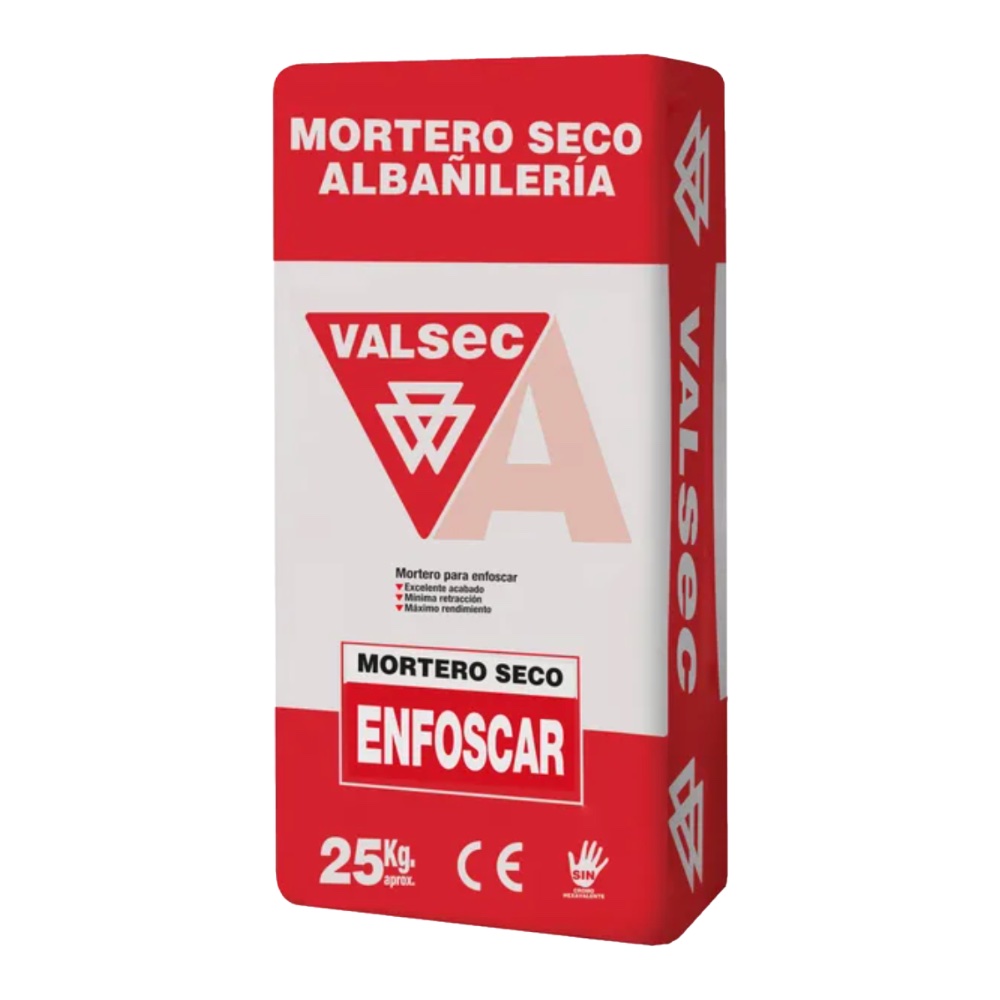 Saco Mortero Valsec Raseo (Enfoscar) HDR Gris  25kg